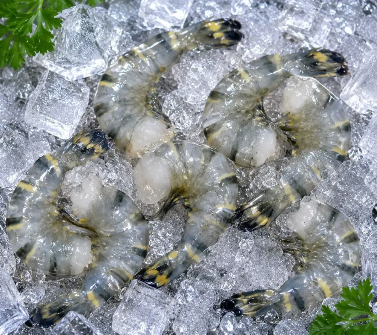 Black Tiger Headless Shrimps